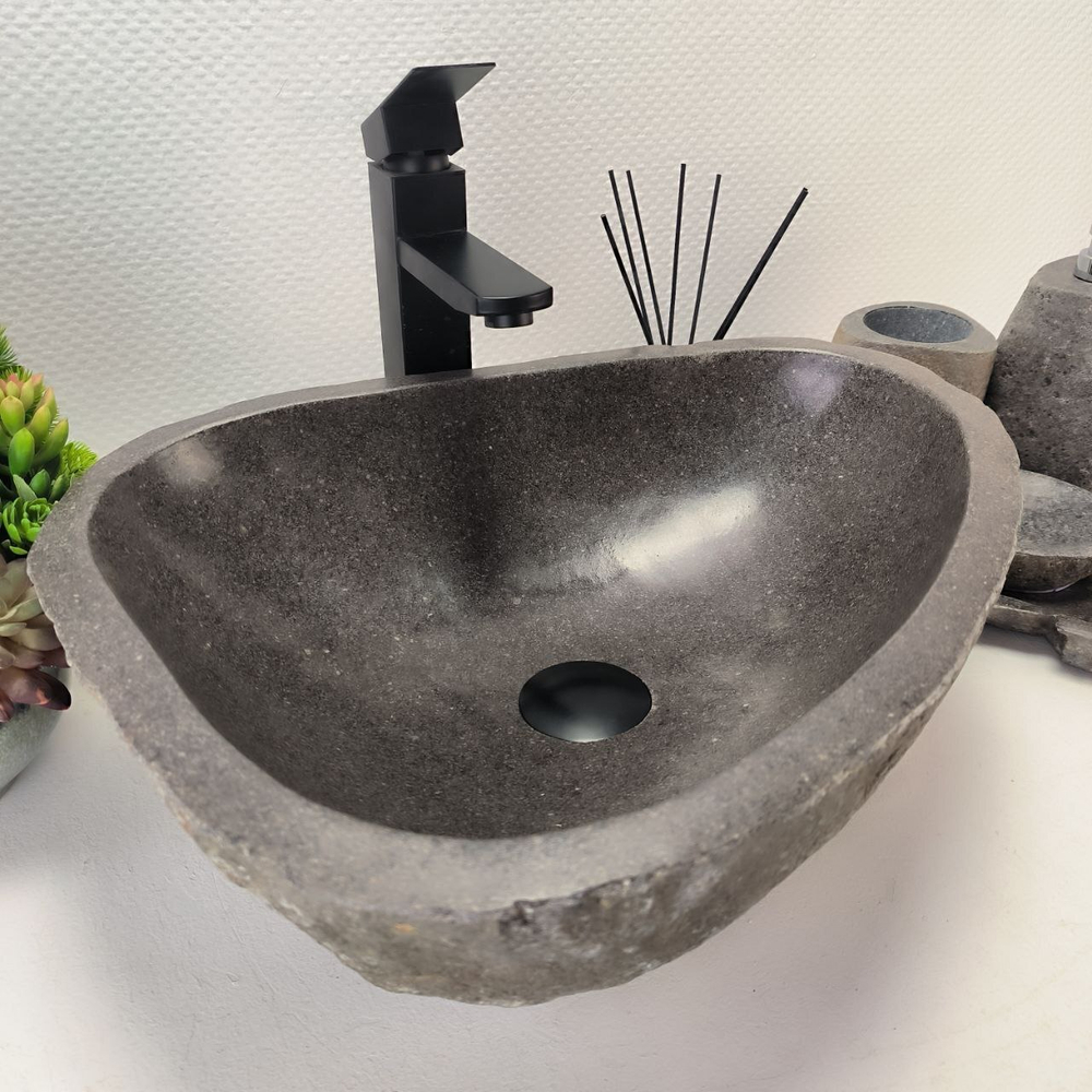 Раковина из речного камня RS-62822 (48*38*16) 56