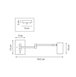 765633 Бра LOFT 1х9W GU10 (led) ЗОЛОТО