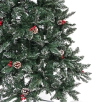 Ёлка «Лесное чудо» 180 см, ПВХ, шишки,ягоды,иней (688 веток) (S720-180)