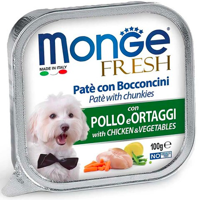 Monge Dog Fresh 100 г курица с овощами - консервы для собак