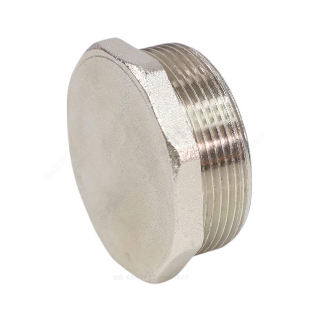 Заглушка латунь никель Ду 15 (1/2") НР VALFEX VF.583.N.012
