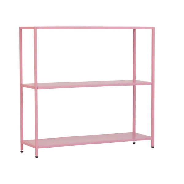 Стеллаж металлический 75х80х25, розовый
