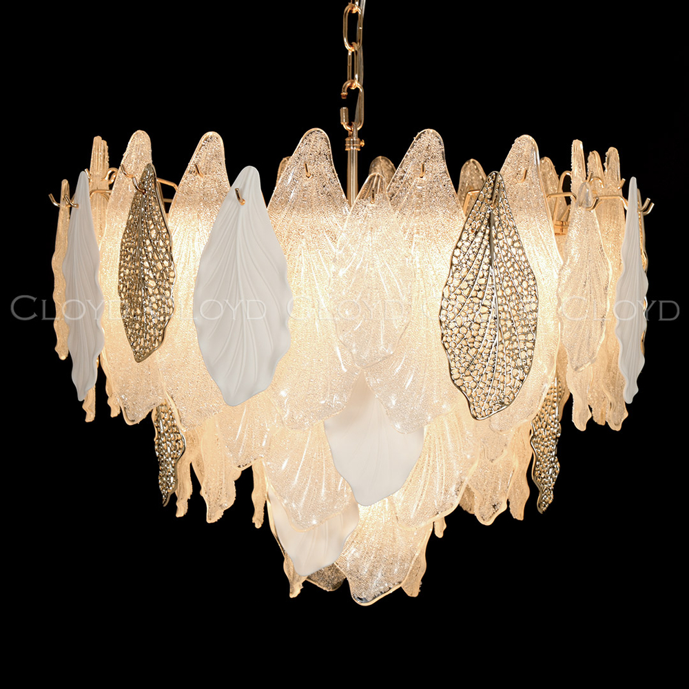 Люстра Cloyd SENEGAL-A C15 / Ø60 см - с золотыми листьями - золото (арт.10366)