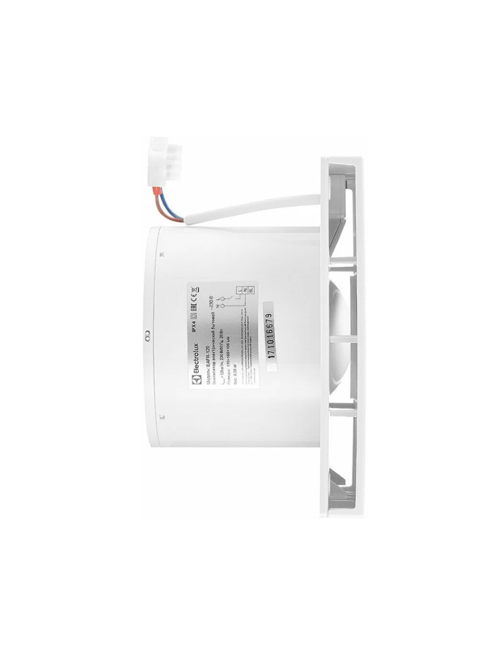 Вытяжной вентилятор Electrolux Rainbow EAFR-100T steel с таймером НС-1127273