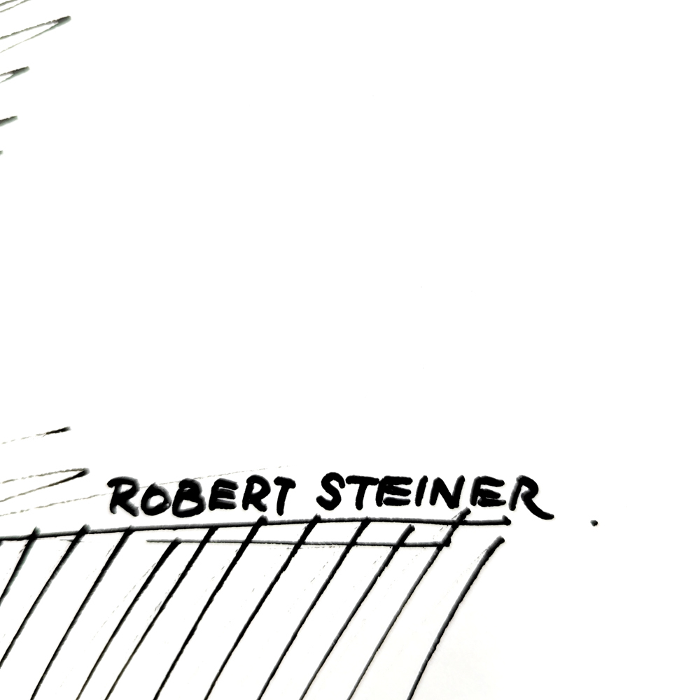 Штайнер Роберт (Robert Steiner). Начало. Графическая серия Экос. Штемпельная бумага, перо. Австрия,
