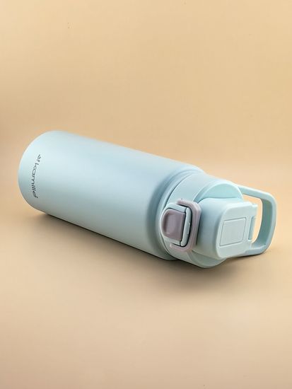 Термос-Бутылка спортивная 600 мл. Kamille KM 2179 из нержавеющей стали с замком и петлёй