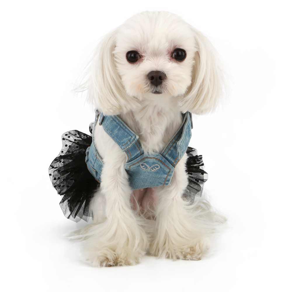 282 Сарафан джинсовый с фатином