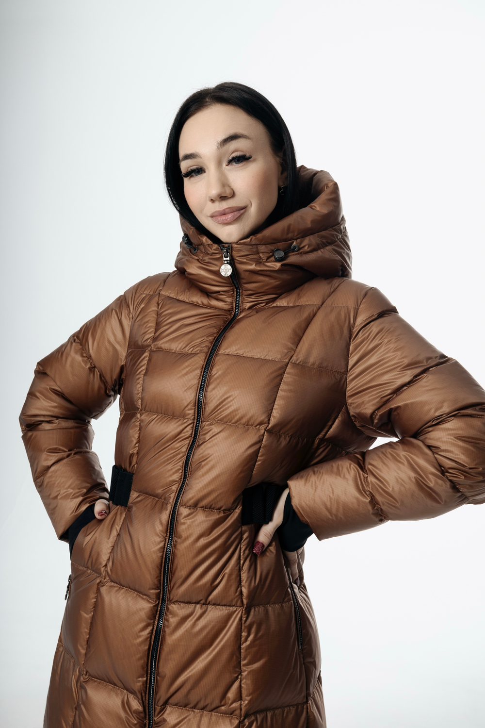 Женский пуховик с натуральным наполнителем - гусиный пух