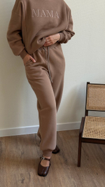 Брюки премиум утепленные, Мокко