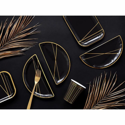 Тарелка Black&Gold Линии 21х10см 6шт