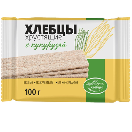 Хлебцы С кукурузой Кубанские 100 гр