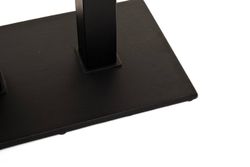 "Каффе" обеденный стол из HPL 140х70см, цвет "дуб", подстолье двойное черное