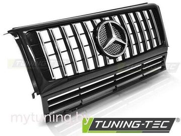 Решетка радиатора для Mercedes G-Class W463 (90-12) черная с хромом в стиле G63