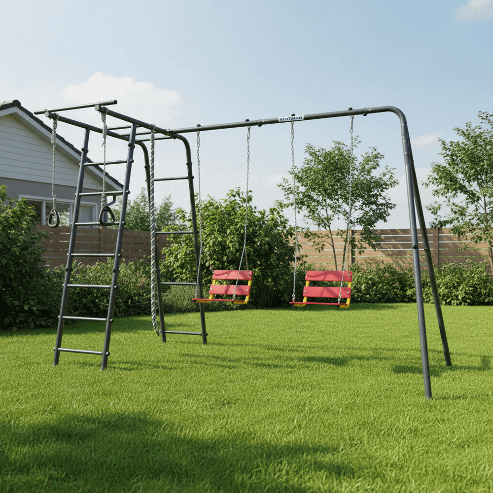 ROMANA Полянка Плюс 2 (антрацит) (с цепными качелями)