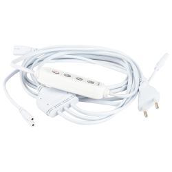 Разветвитель сетевой для линейных светильников ЭРА 3х IEC C7 2pin+timer на 3 точки с таймером 4, 8, 12H 2 м