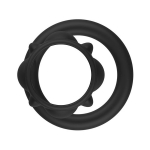 Черное двойное эрекционное кольцо 3 и 3,9см I-Moon MY-903