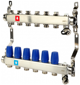 Коллекторная группа для отопления MVI MS.605.06 - 5 выходов
