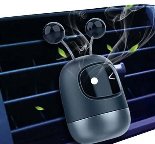 Ароматизатор на дефлектор  Стильный робот  меловой, двигающиеся рожки (P.R.C.)