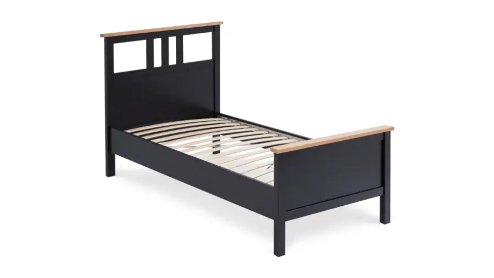 Кровать - аналог IKEA HEMNES / ХЕМНЭС/ ХЕМНЕС / КЫМОР / ИКЕА 90х200 см, черный/светло-коричневый