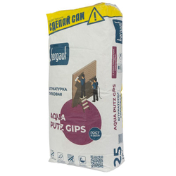 Штукатурка гипсовая влагостойкая Bergauf Aqua Putz Gips 25 кг