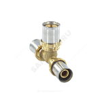 Тройник переходной для МП/PE-X труб латунь пресс Дн 32х16х32 RM151 Giacomini RM151Y090