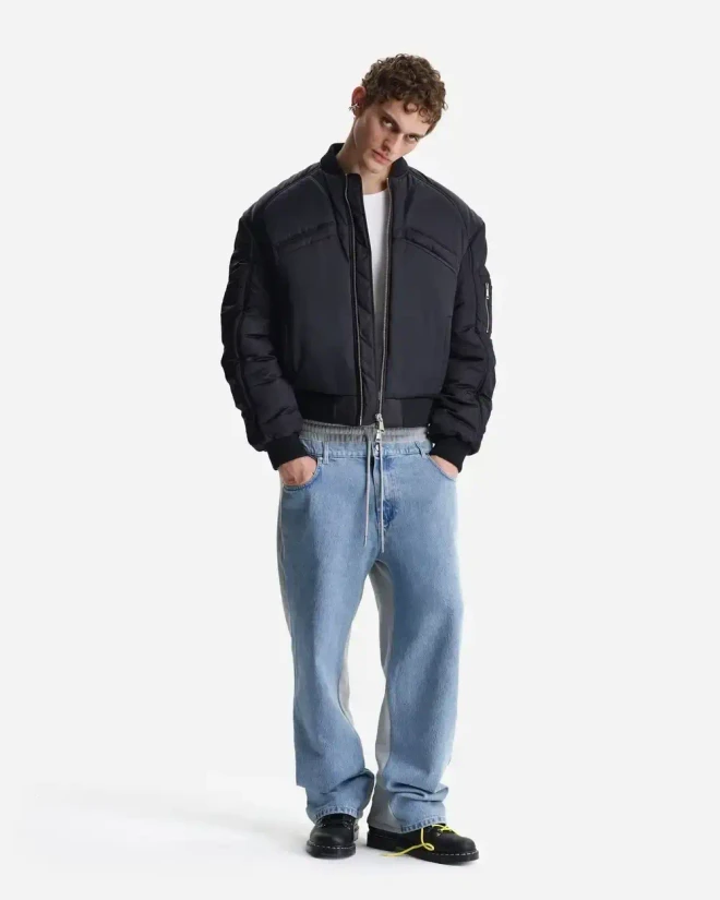 Бомбер из нейлона утепленный