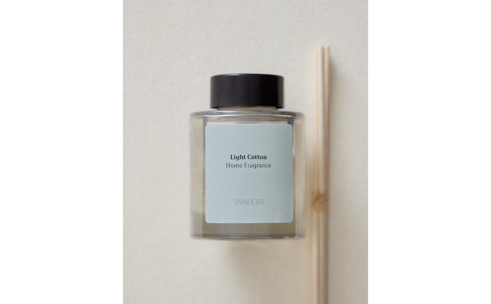 Zara Home Ароматический диффузор с палочками Light Cotton, 100 мл, аромат для дома