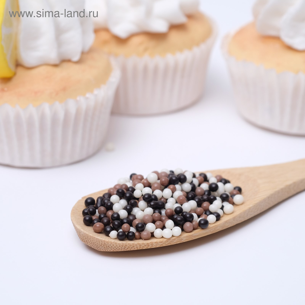 Кондитерская посыпка, корич/беж/бел, 50г