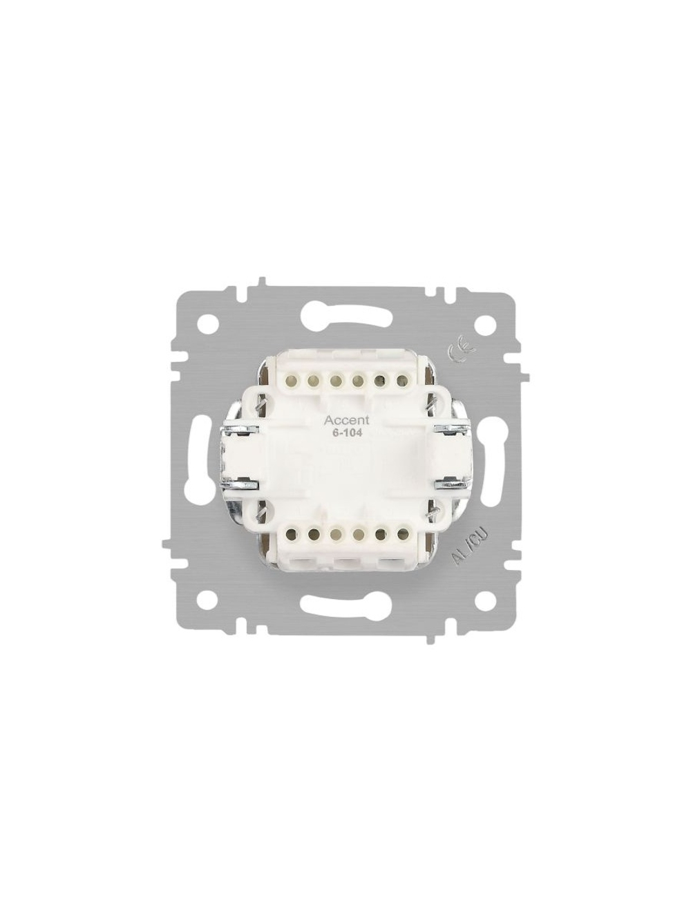 Выключатель 2-кл. СП Accent 6-104-01М 10А IP20 250В AL/CU бел. матов. Intro Б0063456