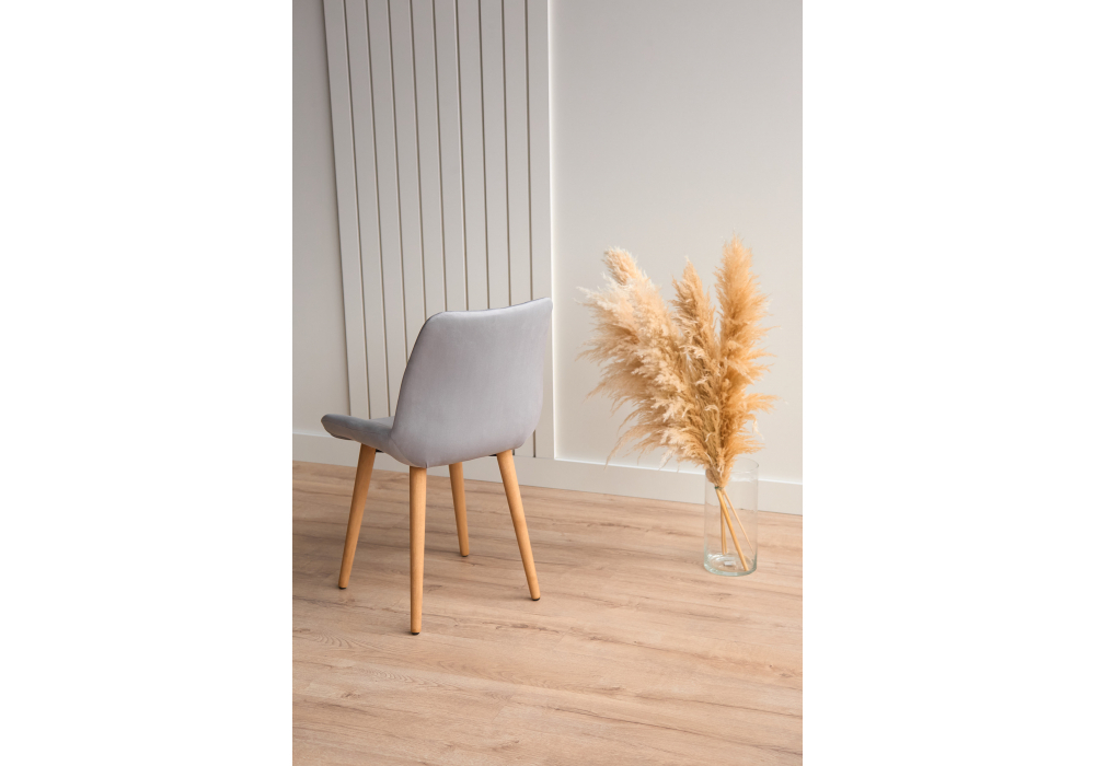 Стул деревянный Woodville Седа светло-серый (zd 960), светлое дерево np, ножки натуральные