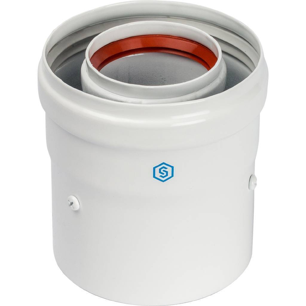 STOUT Элемент дымохода Ø60/100 адаптер для котла вертикальный коаксиальный (совместимый с Baxi,Viess