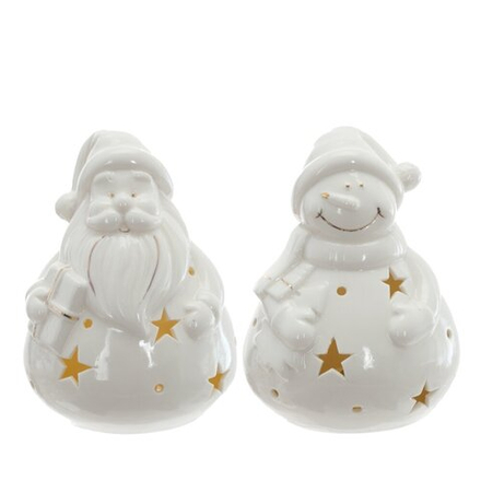 GAEM Фигурка декоративная "Снеговик/Санта" с подсветкой (2хLR44), L10 W8 H13 см, 2в.