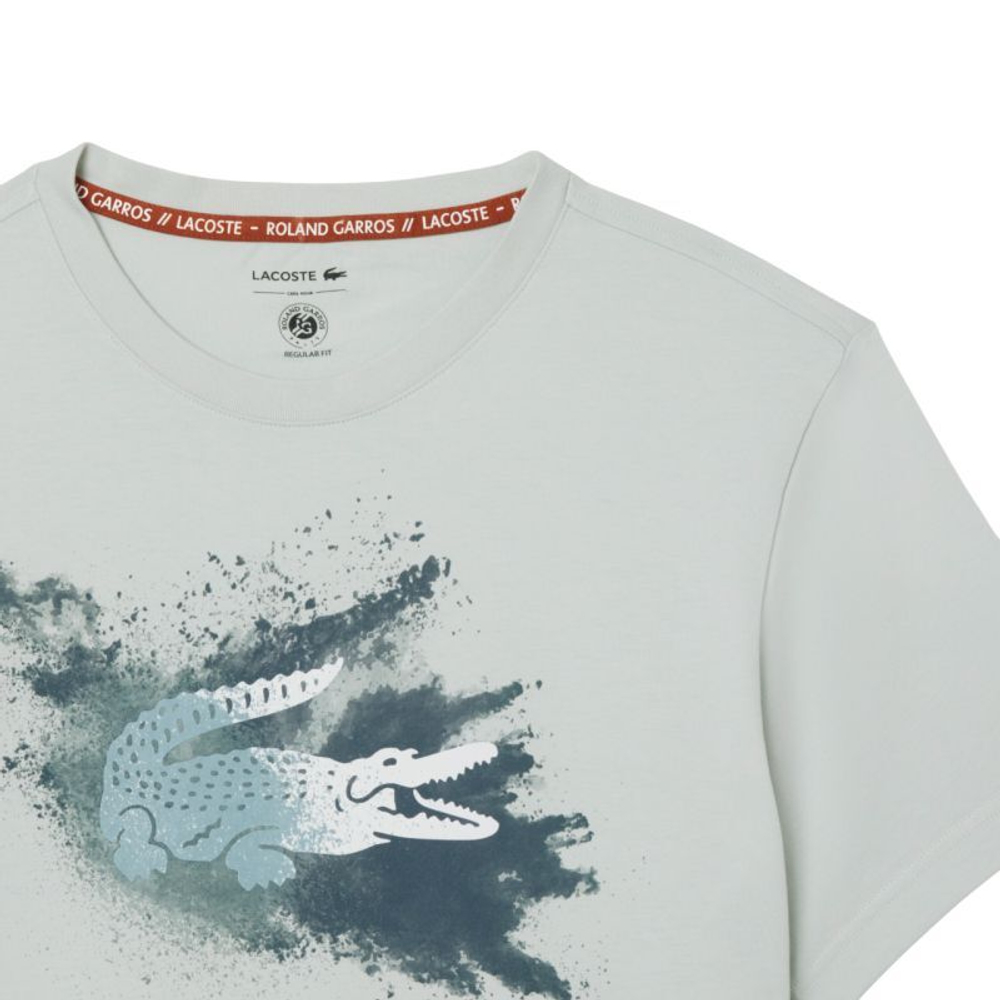 Мужская теннисная футболка Lacoste Roland-Garros Edition Sport - серый