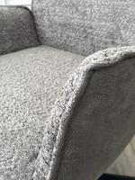 Кресло М-City DISAUR Белфаст (Belfast) поворотный на 360 градусов, Xd841-16 Серый, букле, Gino-457 Серый, ткань, Черный