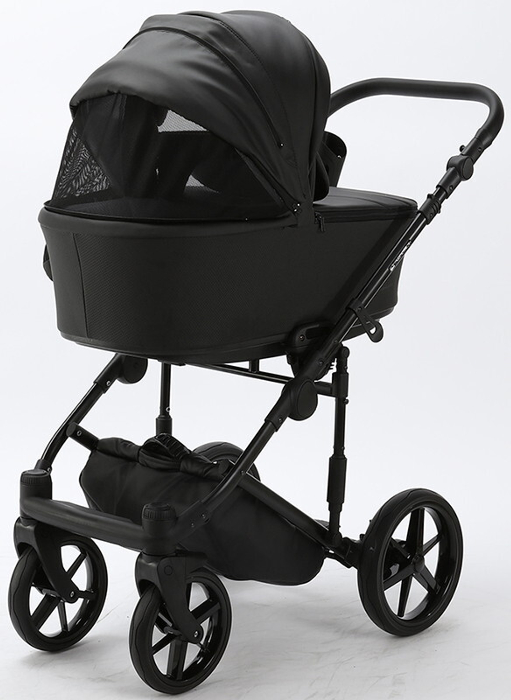 Детская коляска Adamex Zico Deluxe 2 в 1 Z-SA02 ЧЁРН.КОЖА