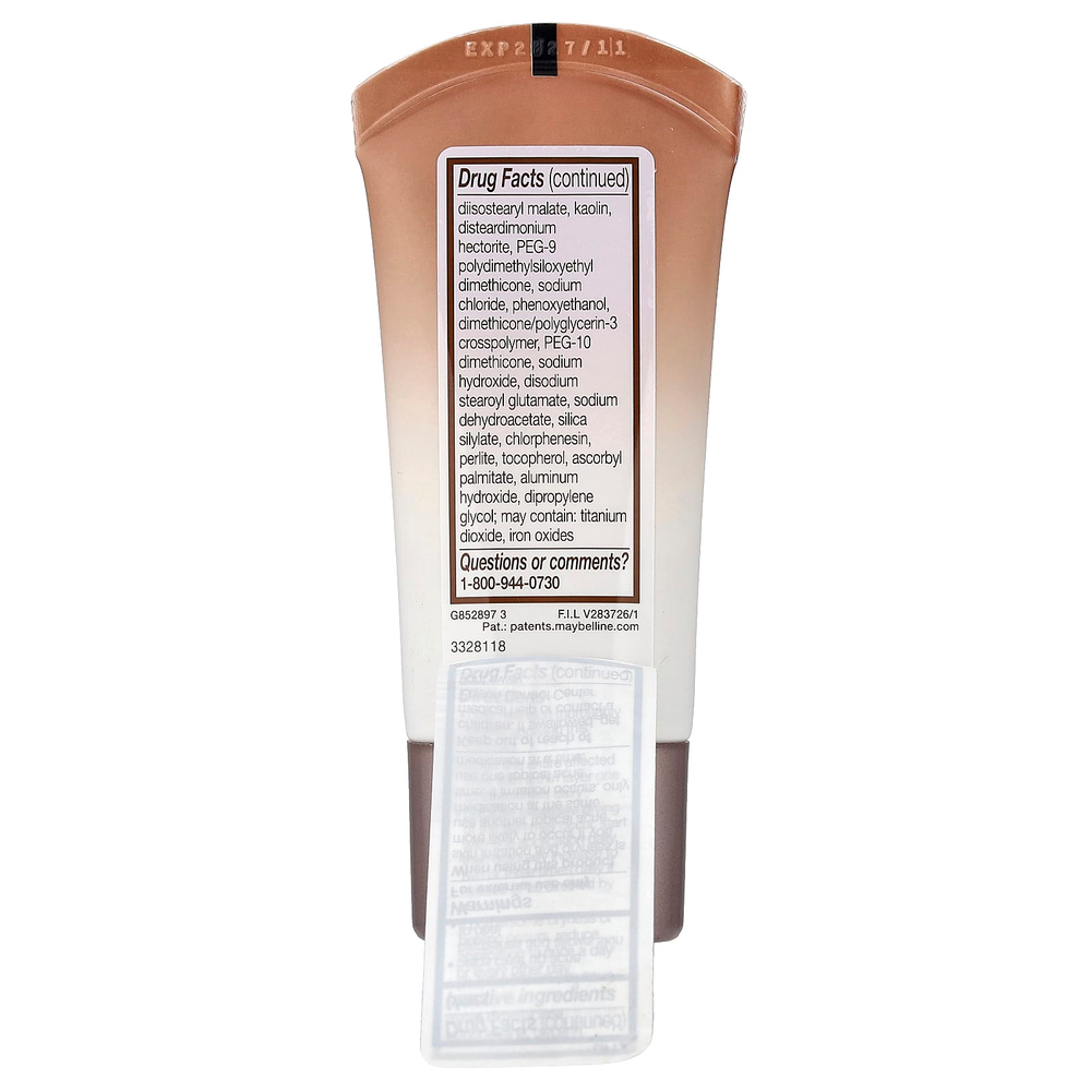 Maybelline, Dream BB Pure, очищающий бальзам для кожи, оттенок 130, темно-прозрачный, 30 мл (1 жидк. унция)