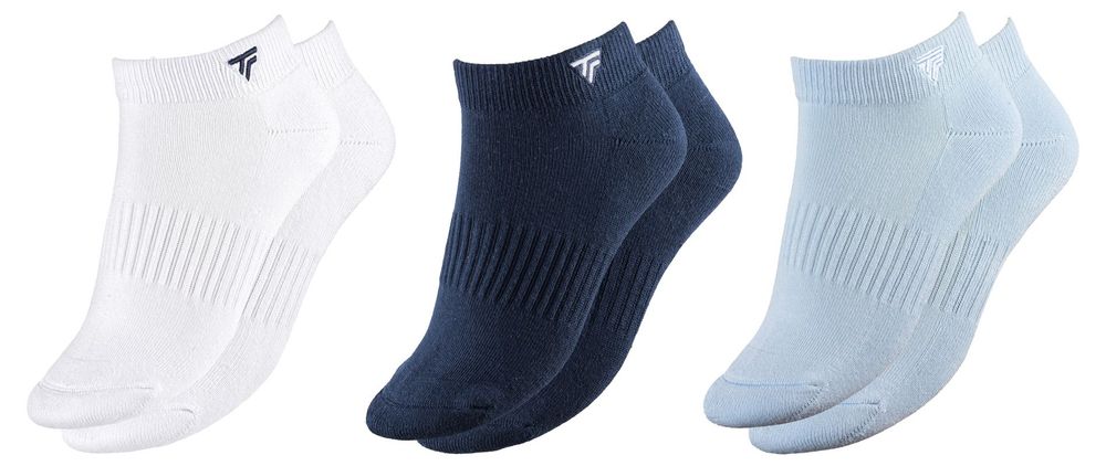 Теннисные носки Tecnifibre Low Cut 3P - white/marine/glacier