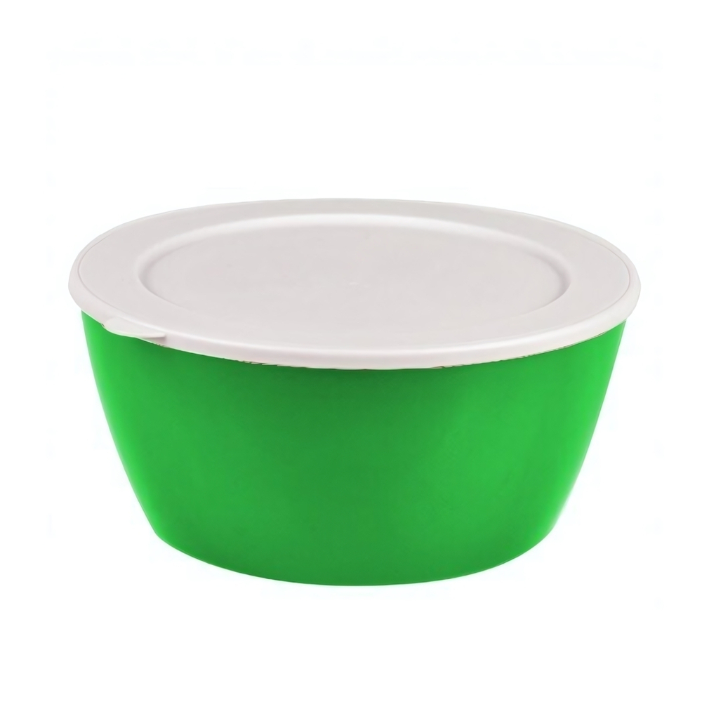 Чаша - миска с крышкой 3 л цвет зеленый