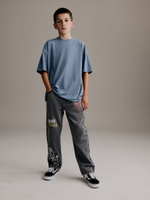 Джинсы для мальчика Next B30-829, Темно-серый