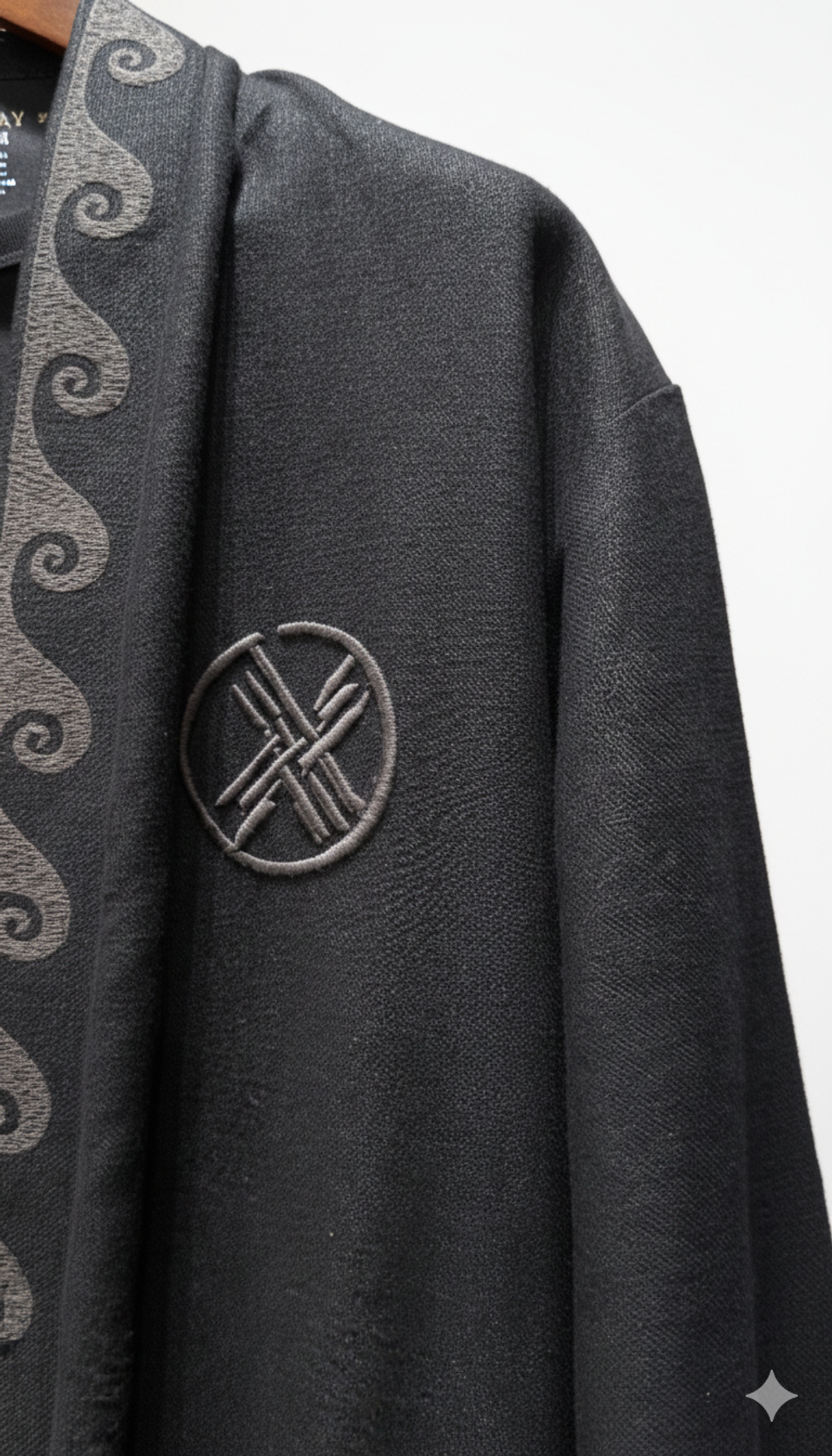 Шапан льняной длинный OYU TOLQYN BLACK