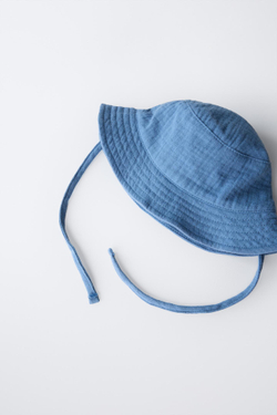 ZARA ПАНАМА ИЗ РЕЛЬЕФНОЙ ТКАНИ, СИНИЙ