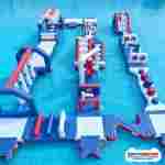 Надувной аквапарк на воде «Морской драйв» 25×12×3 м