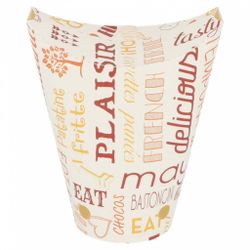 Контейнер картонный вертикальный закрывающийся для фри, снеков " " 360 мл, Ø12,5*6