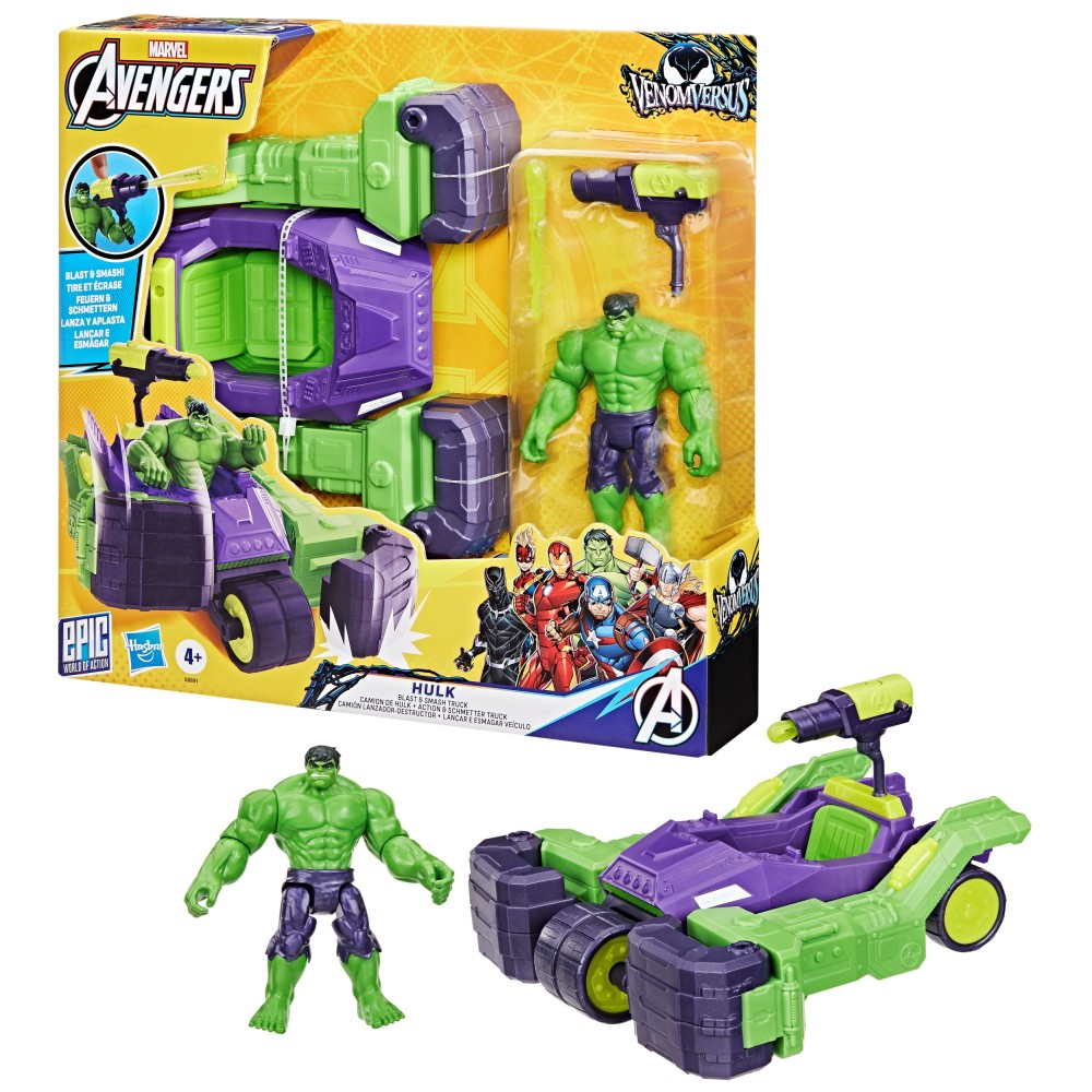 Hasbro G0891 — Грузовик Халка Blast & Smash с фигуркой VenomVersus Мстители G0891 — фото 1