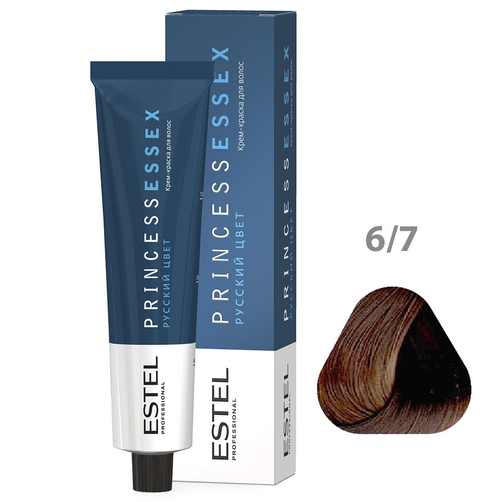 ESTEL PRINCESS ESSEX Крем-краска для волос, 6/7 темно-русый коричневый, 60 мл