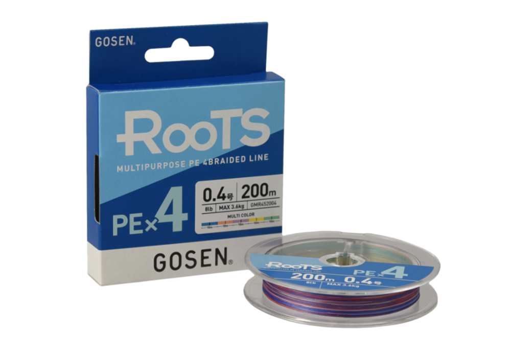 Шнур Gosen ROOTS PE X4 Multi Color 200м #0.6