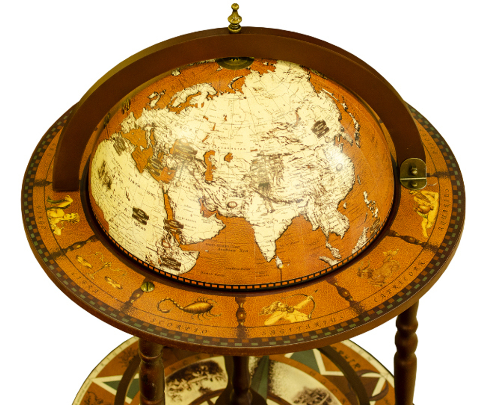 Глобус-бар напольный "Peregrinatur", сфера 42 см.