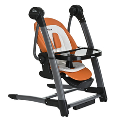 Стульчик для кормления Pituso Triola 3 в 1 Черная рама/Охра