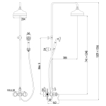 LM4760G Брава Смеситель для душа с верхней душевой лейкой Троп дождь и 1-функц. лейкой (к/к 4)
