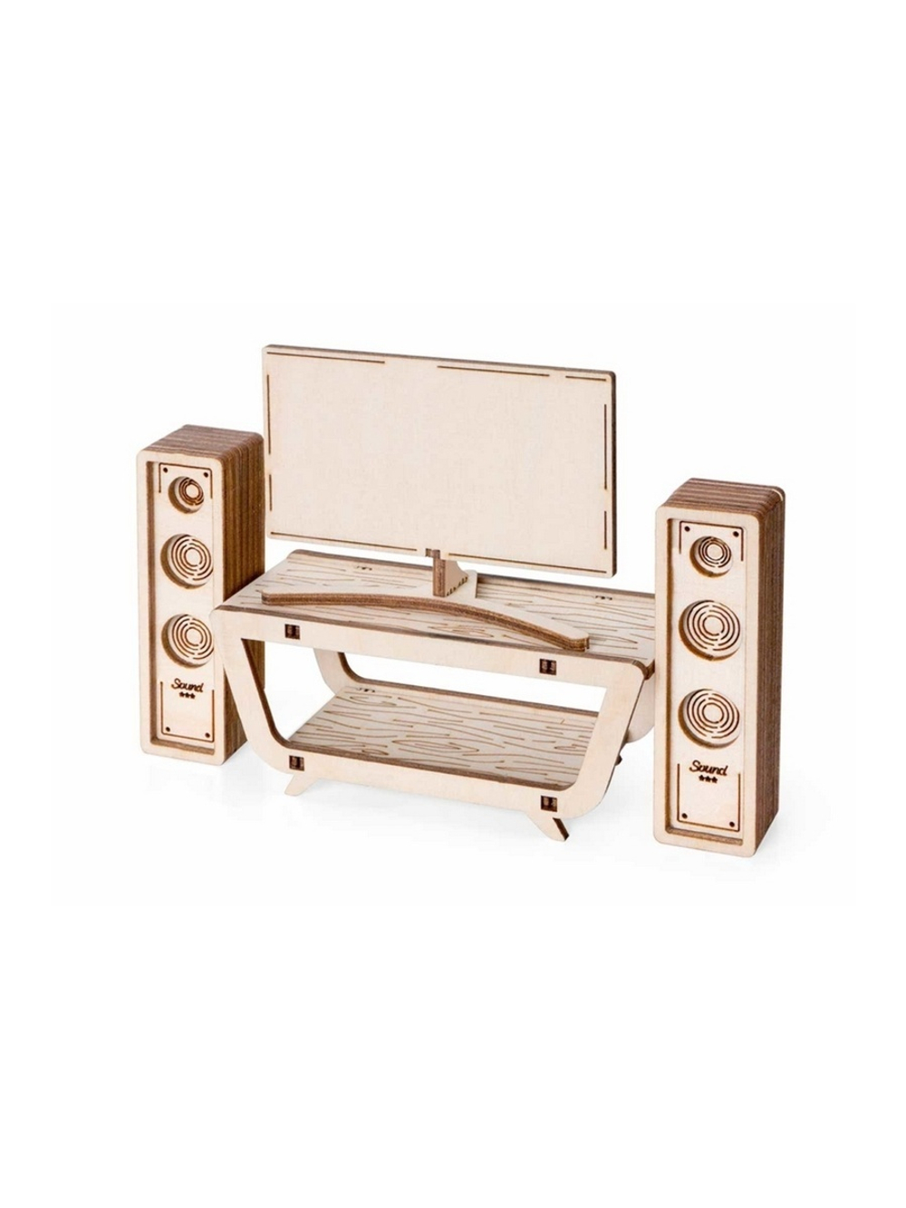 Деревянный конструктор Lemmo МОДЕЛЬ "НАБОР МЕБЕЛИ БЫТОВАЯ ТЕХНИКА", 100 деталей